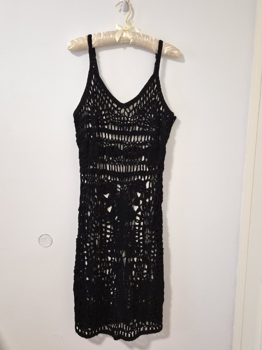 Dolce Cabo Black Crochet Midi Dress